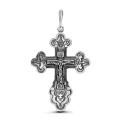 Крест нательный из серебра с чернением