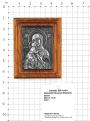 Икона Богородица Федоровская - серебро, дуб, чернение