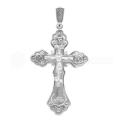 Крест из серебра родированный