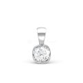 Подвеска из серебра с фианитом родированная