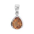Подвеска из серебра с нат.султанитом родированная