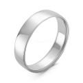 Кольцо обручальное из серебра пустотелое, родированное