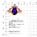 Кольцо из золочёного серебра с кварцем сапфир и аметист