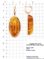 Серьги из золочёного серебра с пресс.янтарём