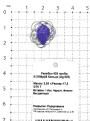 Кольцо из серебра с иск. чароитом и фианитами родированное