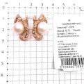 Серьги из золочёного серебра с жемчугом и цирконом