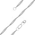 Цепь из серебра родированная - Сингапур, 40 см