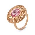 Кольцо из золочёного серебра с кристаллом Swarovski