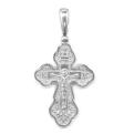 Крест из серебра родированный
