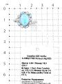 Кольцо из серебра с синт.опалом, пл.кварцем цв.sky топаз и фианитами родированное