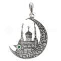 Мусульманка из серебра с фианитом родированная