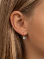 Серьги детские из золочёного серебра с фианитами