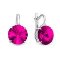Серьги из серебра с кристаллами Swarovski родированные