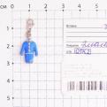 Брелок из серебра с эмалью родированный