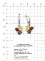 Серьги из серебра с нат.янтарём, пресс.янтарём и фианитами родированные
