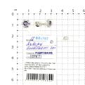 Серьги-пусеты из серебра с кварцем аметист и фианитами родированные