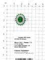 Кольцо из серебра с пл.зелёным кварцем и фианитами родированное - фото №2