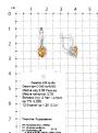 Серьги из серебра с нат.цитрином и фианитами родированные