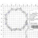 Браслет из серебра с пл.кварцем аметист и фианитами родированный