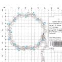 Браслет из серебра с кварцем топаз и фианитами родированный
