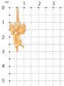Подвеска из золочёного серебра с фианитами - Ангел
