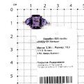 Кольцо из серебра с кварцем аметист родированное