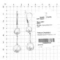 Серьги из серебра с жемчугом Swarovski родированные