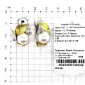 Серьги из серебра родированные с жемчугом Swarovski, фианитами и золочением
