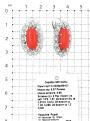 Серьги из серебра с рек.кораллом и фианитами родированные