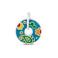 Подвеска из серебра с эмалью родированная