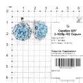 Серьги из серебра с кварцем топаз Sky blue родированные