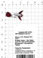 Кольцо из серебра с нат.рубином, куб.цирконием и эмалью родированное - Колибри