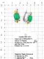 Серьги из серебра с реконстр.зелёным агатом, фианитами и золочением родированные