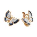 Серьги из золочёного серебра с фианитами