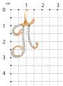 Подвеска-буква из золочёного серебра с фианитами - П