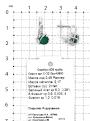 Серьги из серебра с нат.зелёным агатом и фианитами родированные