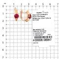 Серьги из золочёного серебра с синт. рубином