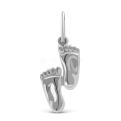 Подвеска из серебра родированная - Пяточки