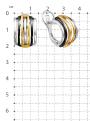 Серьги из серебра с золочением и родированием