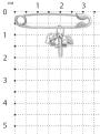 Булавка из серебра родированная