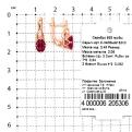 Серьги из золочёного серебра с синт. рубином и фианитами