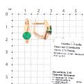 Серьги из золочёного серебра с нат.зелеными агатами