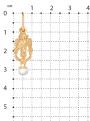 Подвеска из золочёного серебра с культ. жемчугом