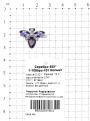 Кольцо из серебра с пл.кварцем цв.аметист, фианитами и эмалью родированное - Пчела