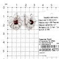Серьги из серебра с нат.гранатом родированные