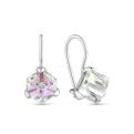 Серьги из серебра с кристаллами премиум Австрия цв. мистик родированные