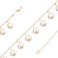 Браслет из золочёного серебра с жемчугом Swarovski