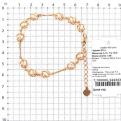 Браслет из золочёного серебра с жемчугом Swarovski