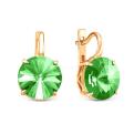 Серьги из золочёного серебра с кристаллами Swarovski