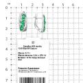 Серьги из серебра с кварцем зеленый агат родированные